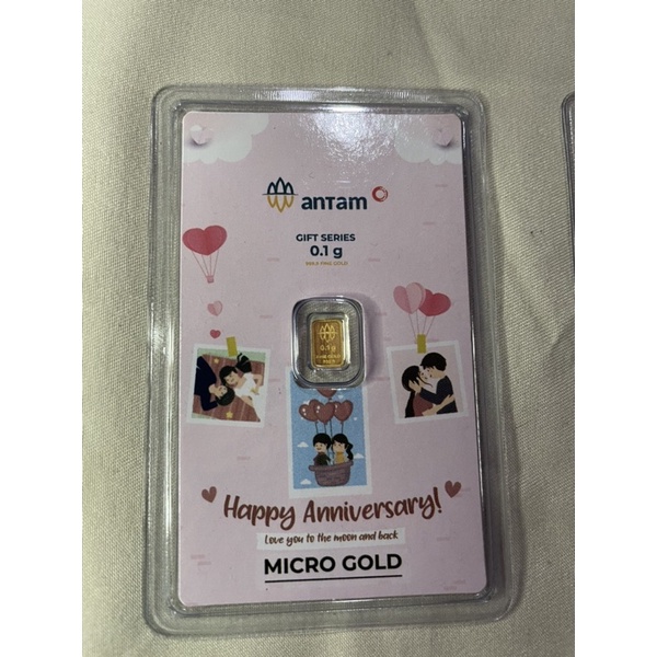 Emas 24 karat Antam x Hartadinata gift series 0,1 gram #Anniversary