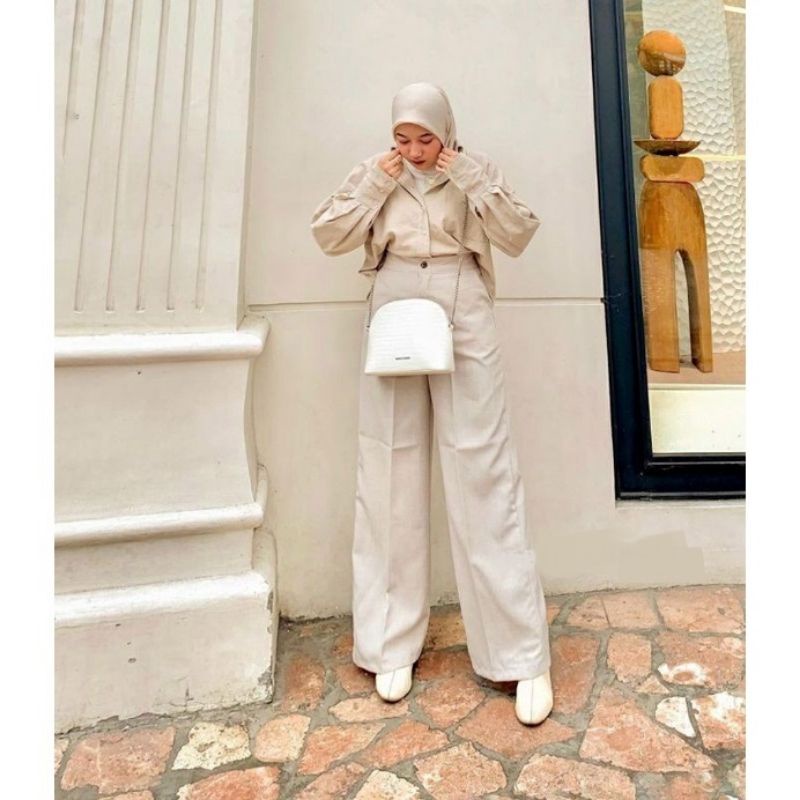 MELVA SLIT PANTS Kulot Highwaist