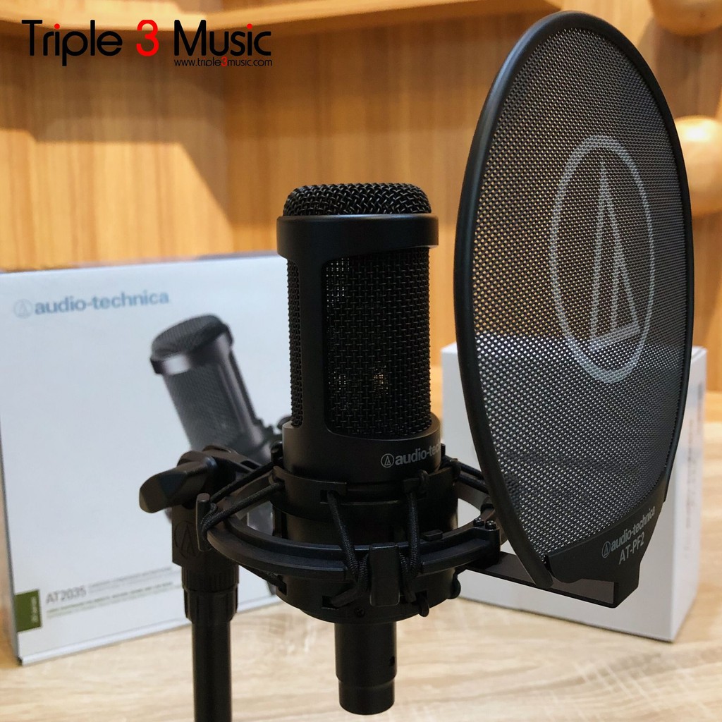 AUDIO TECHNICA AT2035 With AT PF2 POP FILTER ORIGINAL