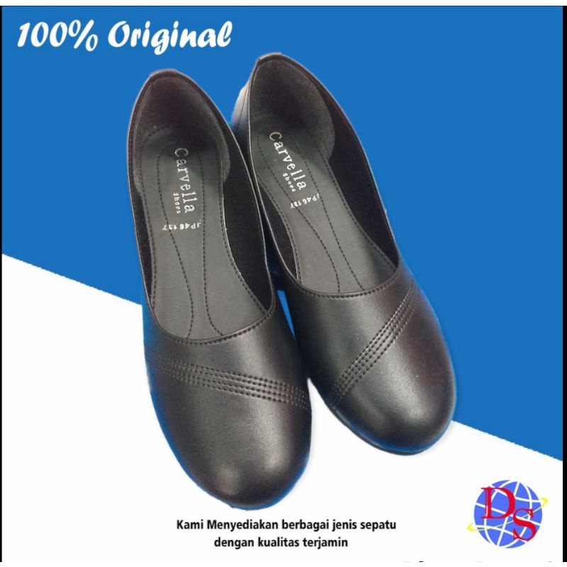 Sepatu Pantofel Wanita Pantofel Flat Sepatu Flat Carvella JP 461 Hitam