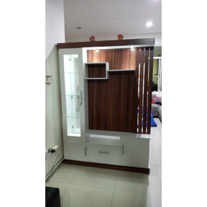 LEMARI PARTISI/PENYEKAT RUANGAN DUA SISI/PARTISI MINIMALIS