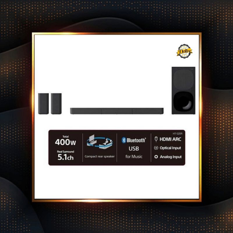 SONY HT-S20R SOUNDBAR HOME THEATRE 5.1 BLUETOOTH