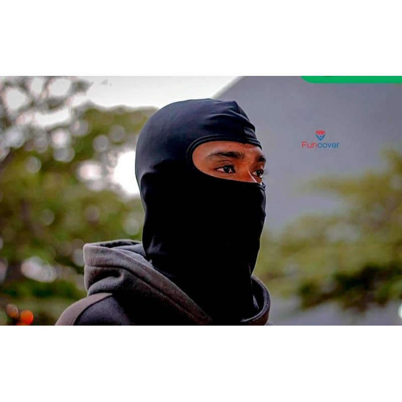 Masker FUNCOVER Pelindung kepala Full face helm Masker Ninja Motor bahan spandex lembut