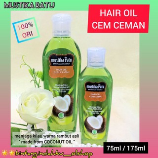 #MUSTIKA RATU# MINYAK RAMBUT CEM CEMAN~MINYAK KELAPA~175ml/75ml