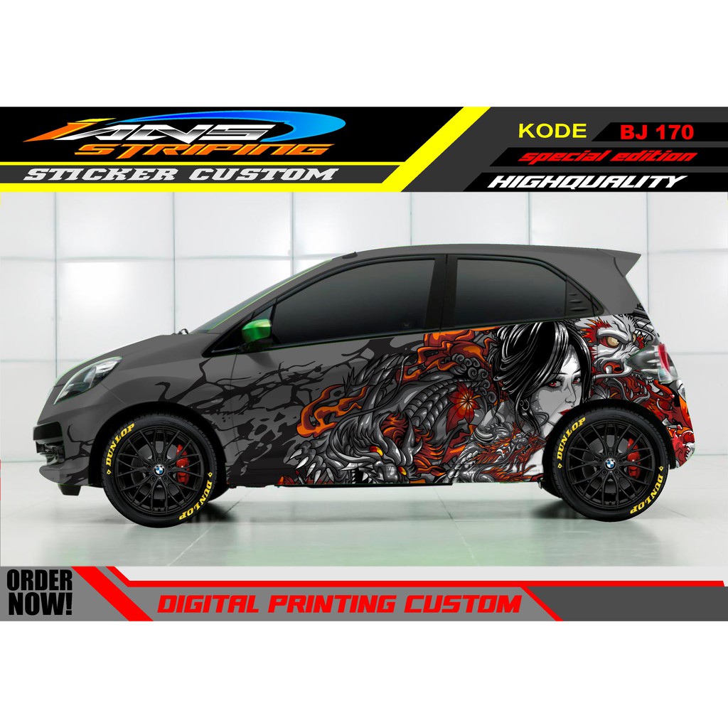 STIKER HONDA BRIO / STICKER HONDA JAZZ / STICKER DECAL MOBIL JAZZ / DECAL STICKER MOBIL HONDA JAZZ