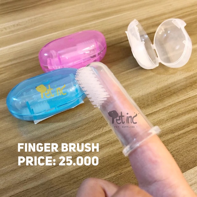 Dog finger brush