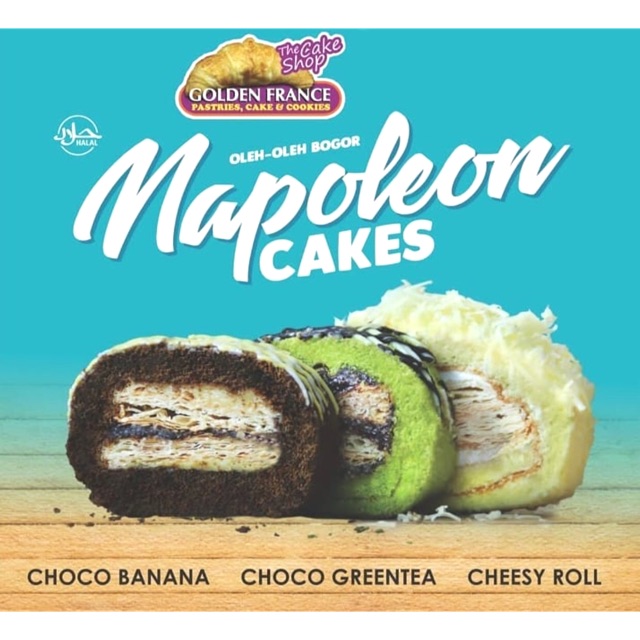 

Napoleon Choco dan Cheese Cake Oleh oleh khas asli Bogor dari Lapis Talas Golden France Murah Enak