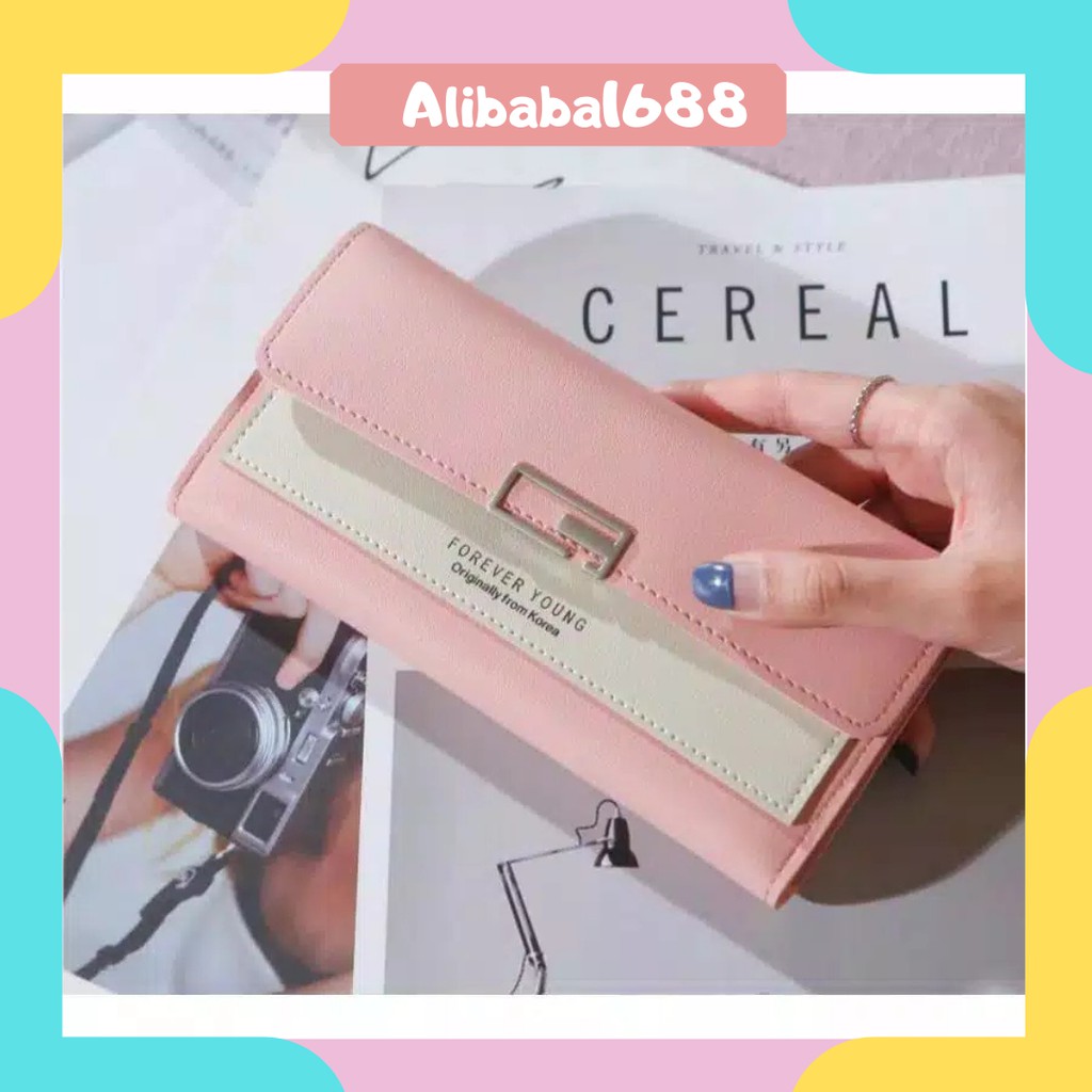 *ALIBABA1688*COD Dompet Wanita Panjang Import Tipis Murah Realpict C12