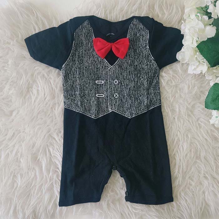 Baju Bayi Laki Laki Lucu Keren Romper Bayi - Livi Tie (LF3)