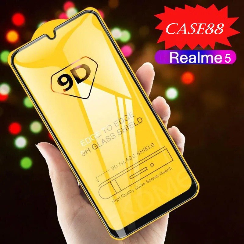 Tempered Glass Full 9D For REALME 5 PRO Premium Quality Anti Gores Kaca