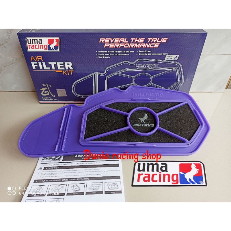 Filter udara Uma racing Aerox Lexi Nmax New Aerox Connected Nmax new PCX CBU Vario 125 Vario 150 Original Uma racing