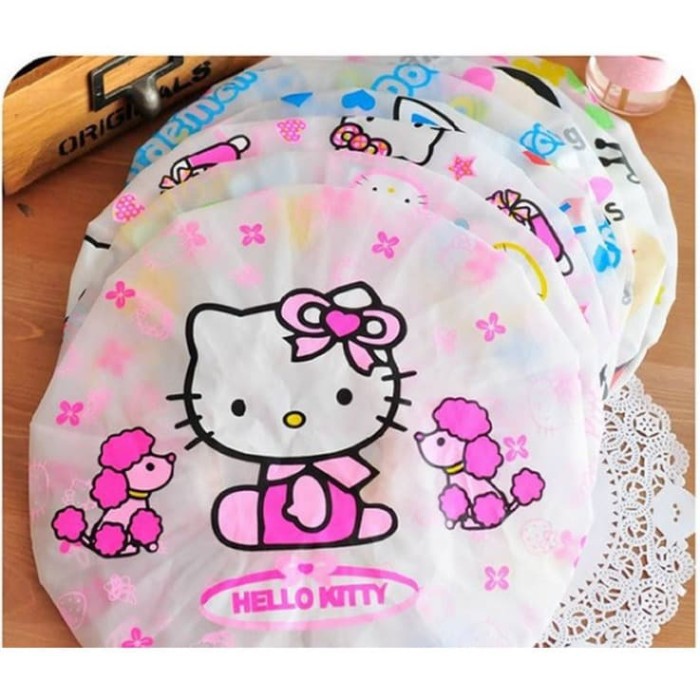 Shower Cap Karakter Shower Cap Kartun Penutup Kepala Mandi