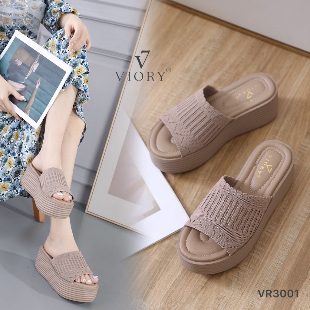 VIORY Sandal Wanita Wedges Shoes #VR3001 ORIGINAL