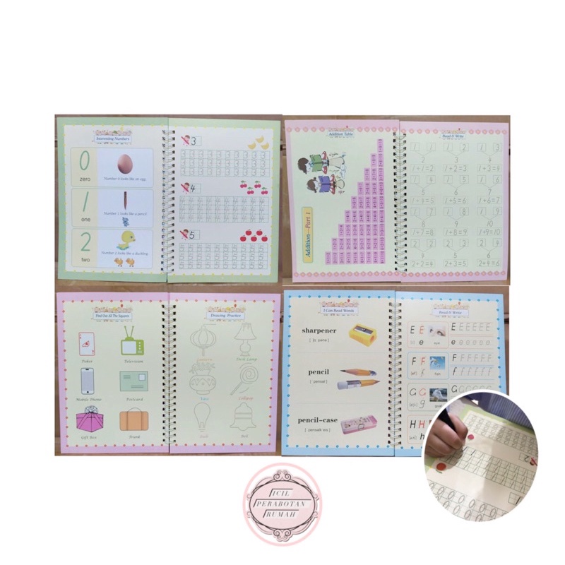 

Magic book buku ajaib 4pcs dapat free pulpen dan refill