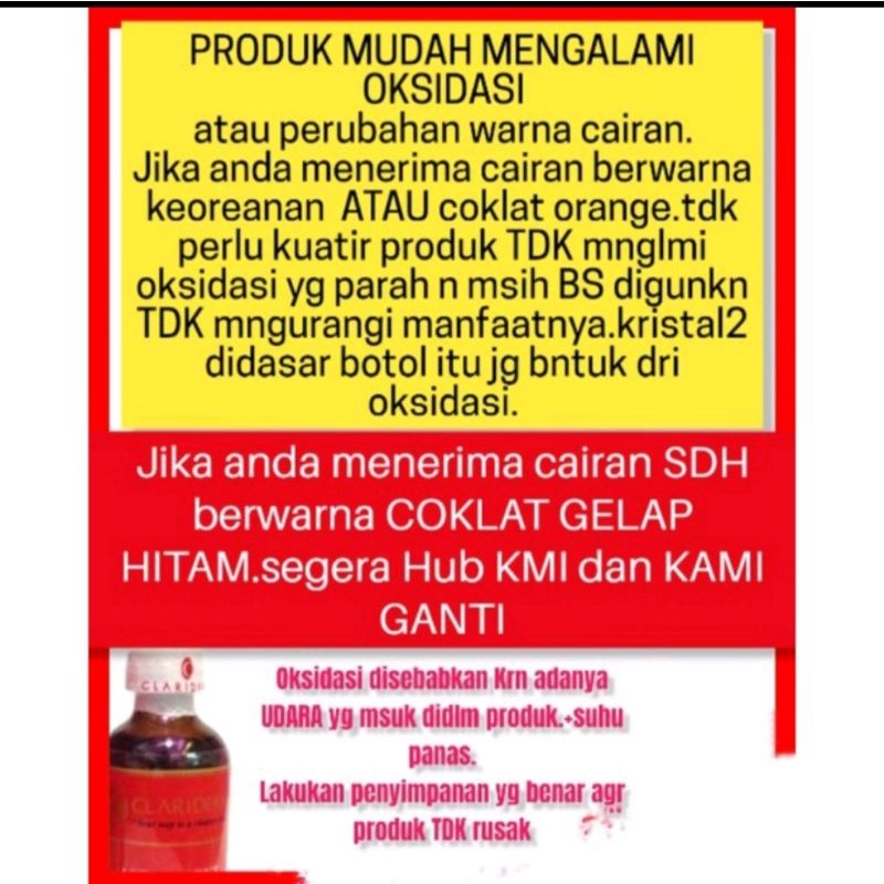 TONER CLARIDERM ASLI ORIGINAL 100% PHILIPINA(Jangan Ragu Di Jamin keaslianya &amp; Manfaatnya dah bnyk Yg Membuktikanya TER PERCAYA KUWALITASNYA)(Harga GLOSIRAN)