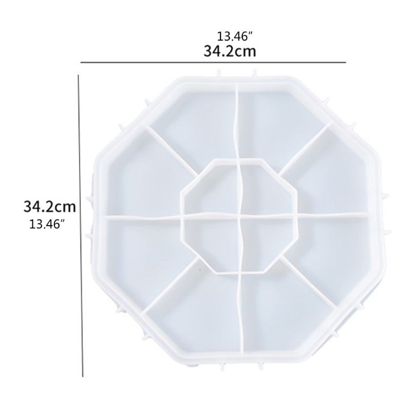 SIY  Octagon Storage Tray Epoxy Resin Mold Dish Plate Casting Silicone Mould DIY Crafts Home Decorations Making Tools