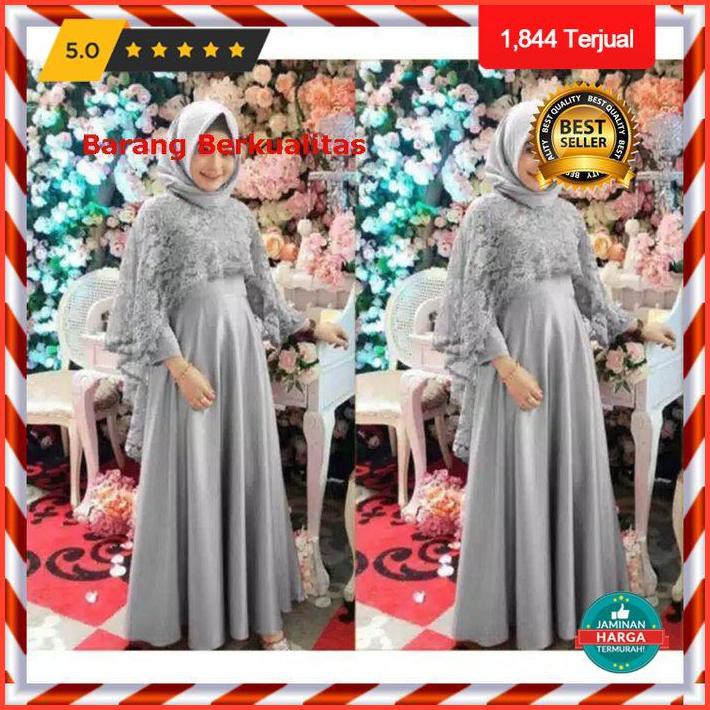 Gamis Polos Tiara - Gamis Pesta - Gamis Maxmara - Gamis Syari Jumbo Exclusive