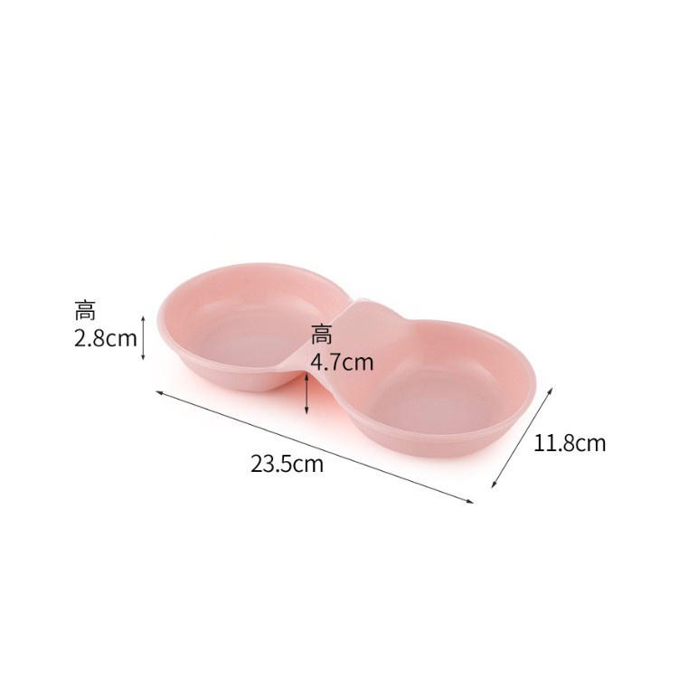 Tempat Makan Minum Aesthetic 2in1 Kucing Anjing Peliharaan Ukuran 24.5x11.7x3cm