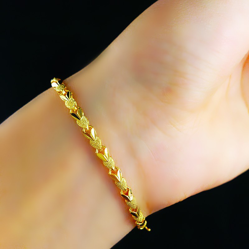 Perhiasan Gelang Lapis Emas 24K Fashion Wanita Korea