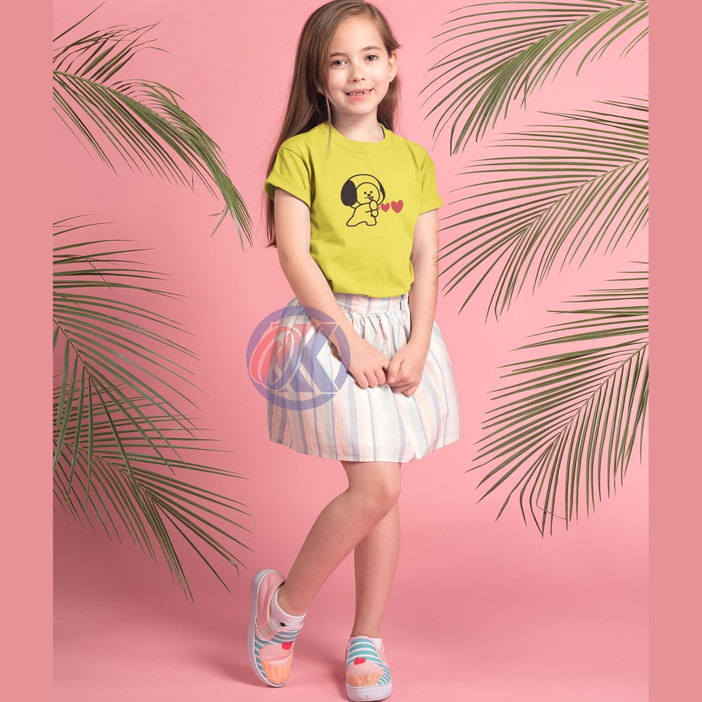 Baju Kaos Anak / Chimmy Love / Jimin Karakter BT21 / BTS Lover / K-pop / Atasan Anak Kekinian