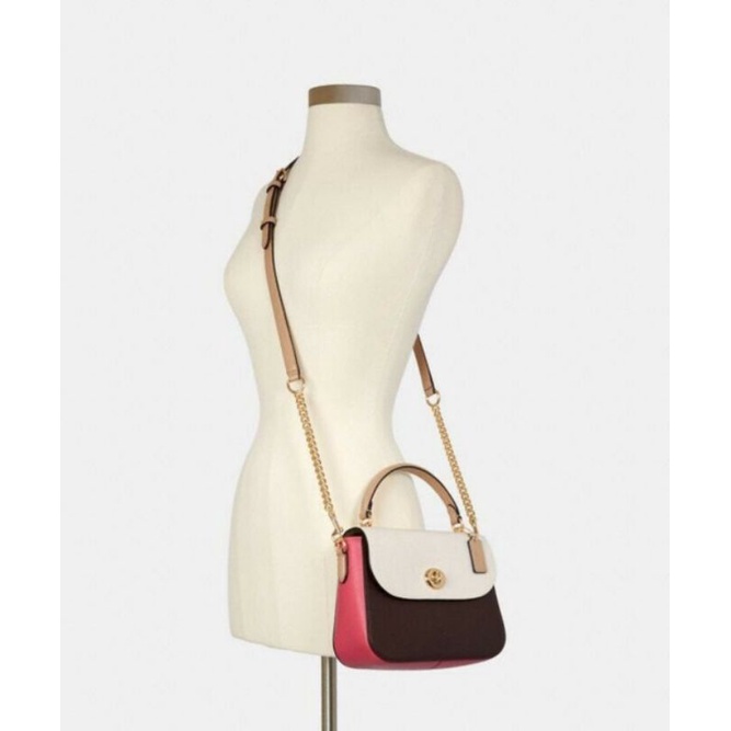 Coach Marlie Top Handle Satchel in Colorblock Chalk Multi (C2836)