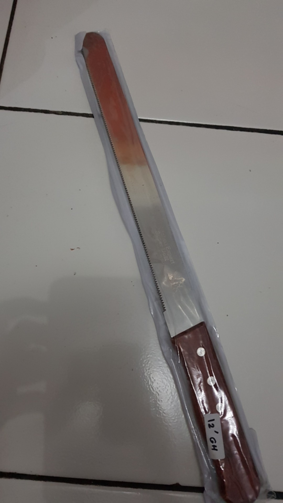 Pisau Cake Roti Kue Gerigi  Panjang Kue 25 - 35 Cm Stainless Kitchen Expert Knife Super Doll