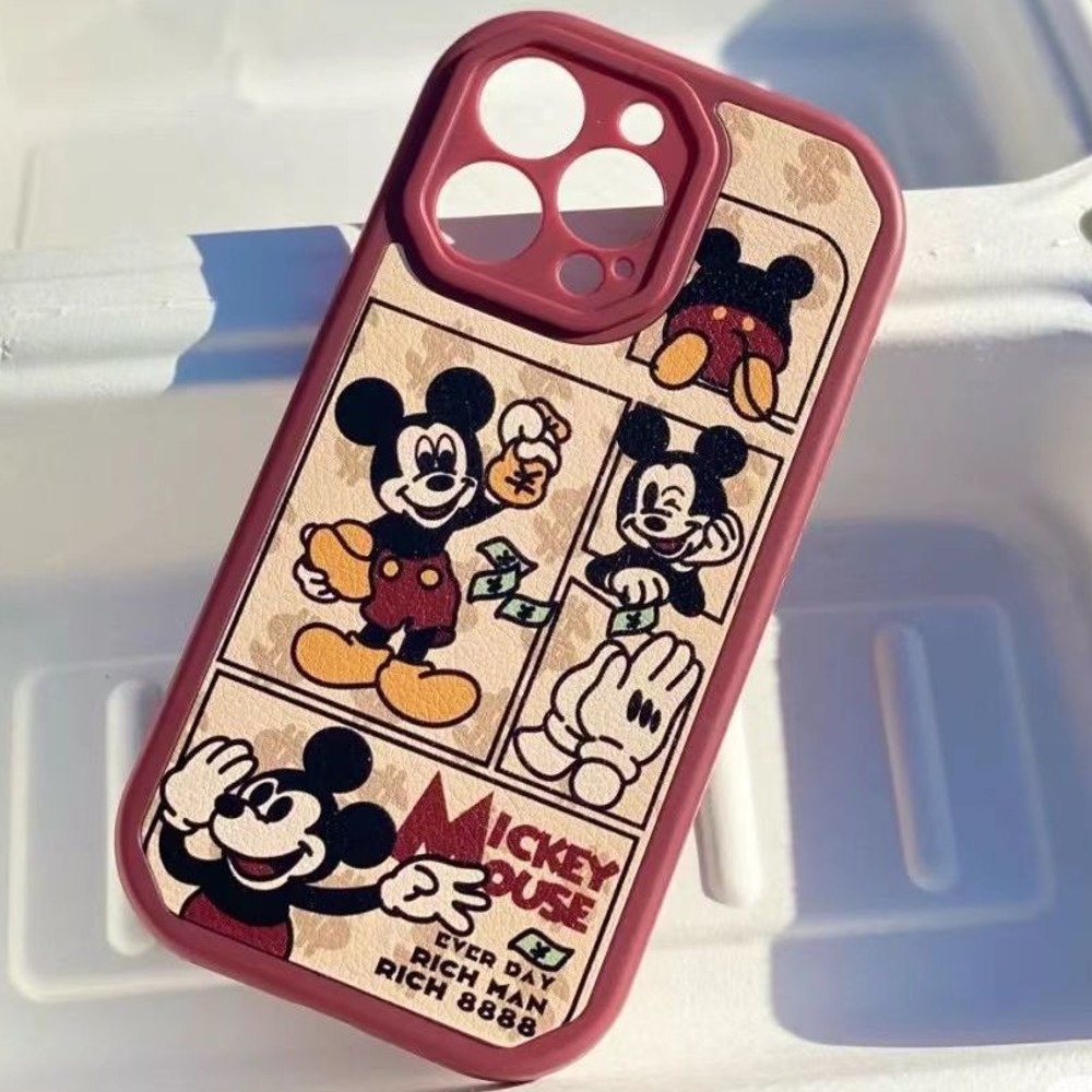 Case Motif Kotak-Kotak Warna Merah Untuk Iphone