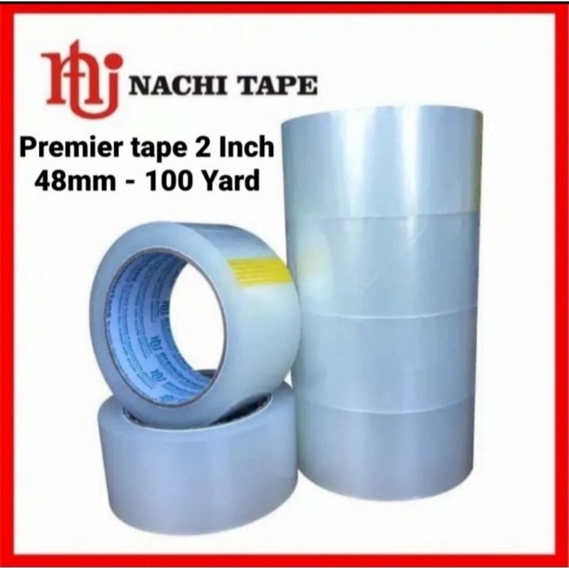 

Lakban / Plakban / OPP 2 Inch Premier Tape By Nachi 100 Yard (Box)