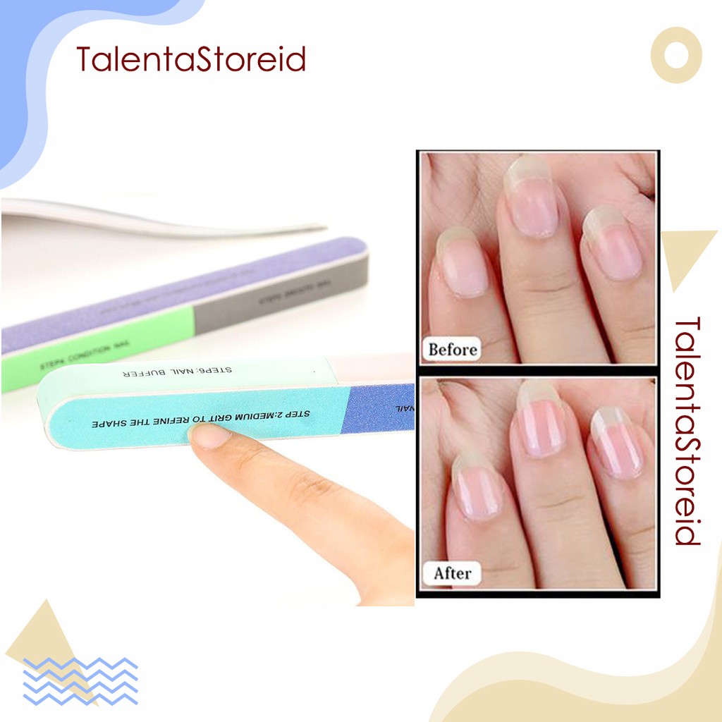Nail Buffer Block 7 Sisi Kuku Amplas Kikir Kuku Perawatan Kuku Tangan Kaki