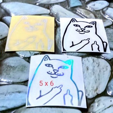 STICKER MOBIL KUCING LUCU
