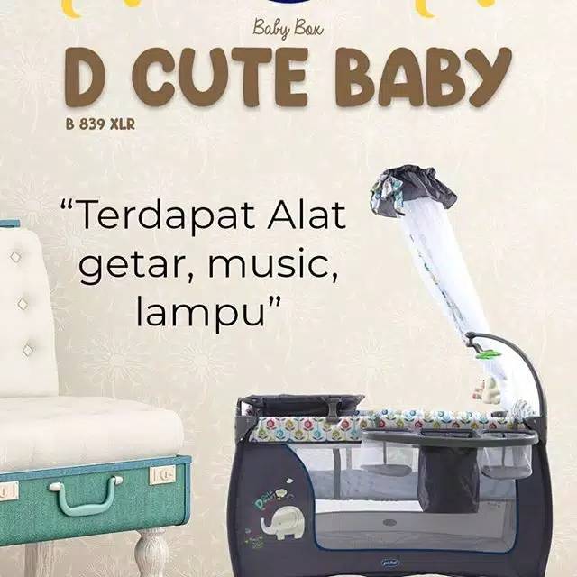 Box Pliko tempat tidur bayi Pliko D Cute Baby B839XLR Makassar