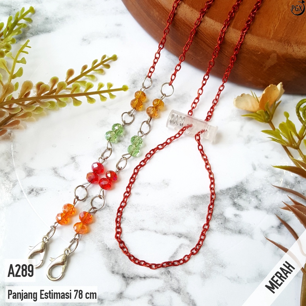 PGX Strap Masker 2in1 Konektor Headloop Tali Masker Kalung Masker Rantai Aksesoris Fashion - A289