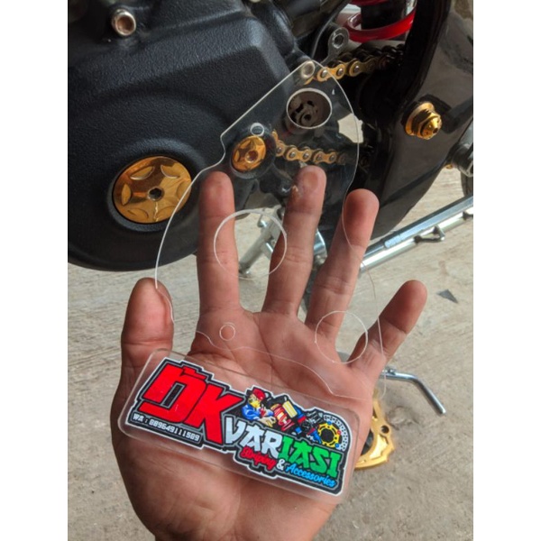 mika akrilik tutup gear vixion,R15 dan xabre