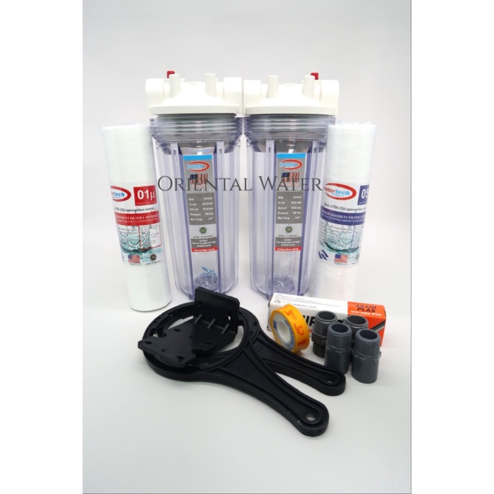 Filter air PDAM/sumur - 2 housing Filter clear - Tipe 01