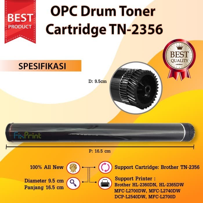 OPC Drum Brother tn2356 / 2356 / TN-2356 2365FW 2360 L2540 FSB625