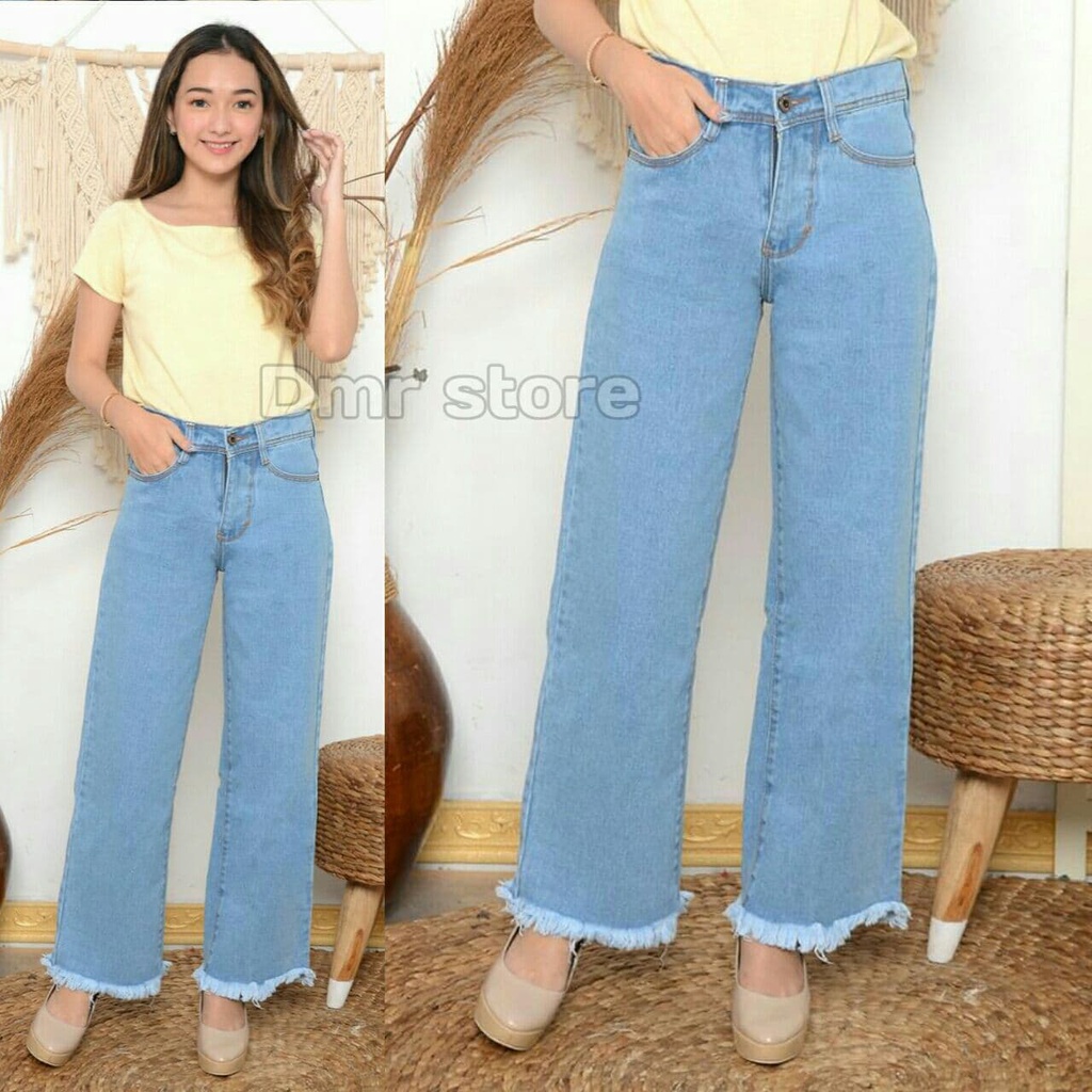 celana kulot jeans rawis boyfriend jeans levis wanita korean style terbaru kekinian original denim d