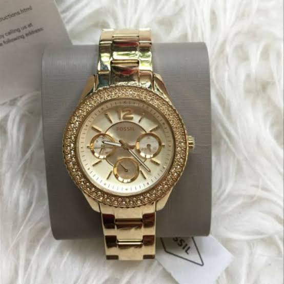 JAM TANGAN WANITA FOSSIL ES3589 GOLD ORIGINAL