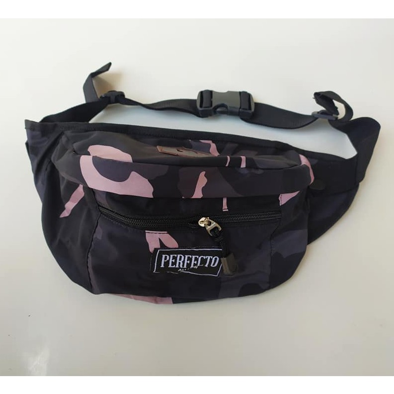 Tas Kecil Selempang Slempang Pinggang Waistbag Sepeda Distro Perfecto Cowok Pria Original Murah