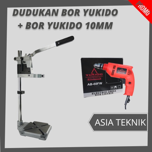 PROMO !!!! DUDUKAN BOR + MESIN BOR YUKIDO 10MM