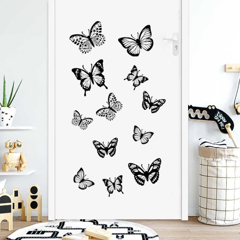 [ 3d stereo simulation pattern butterfly wall sticker Decoration for  Home Living Room Bedroom ]