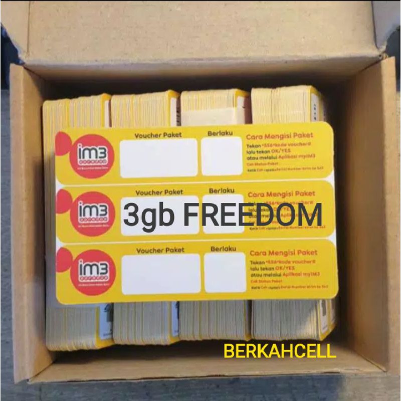 Vocer INDOSAT 3gb FREEDOM INTERNET