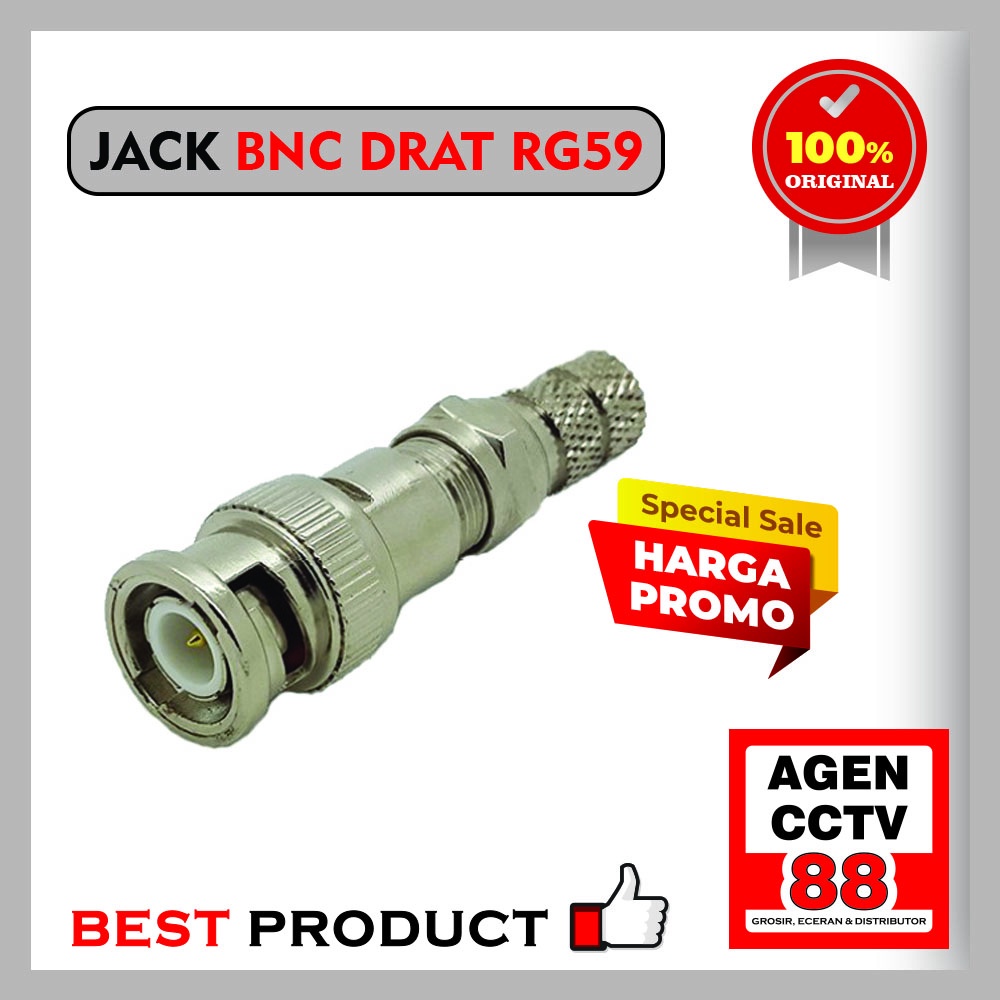 BNC DRAT RG59 MURAH Jack konektor CCTV DLL