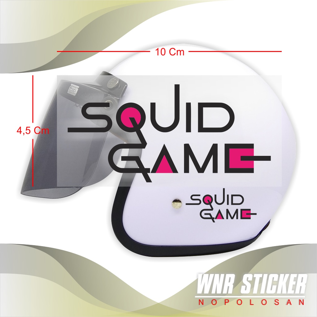 Sticker helm bogo squid game stiker variasi