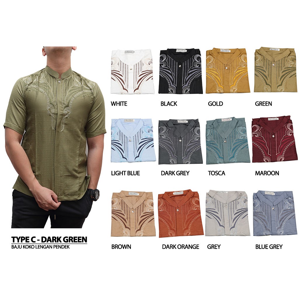 Oppa Style Shop NEW BAJU KOKO MUSLIM LENGAN PENDEK MOTIF Oppa Style Shop NEW BAJU KOKO MUSLIM LENGAN PENDEK MOTIF