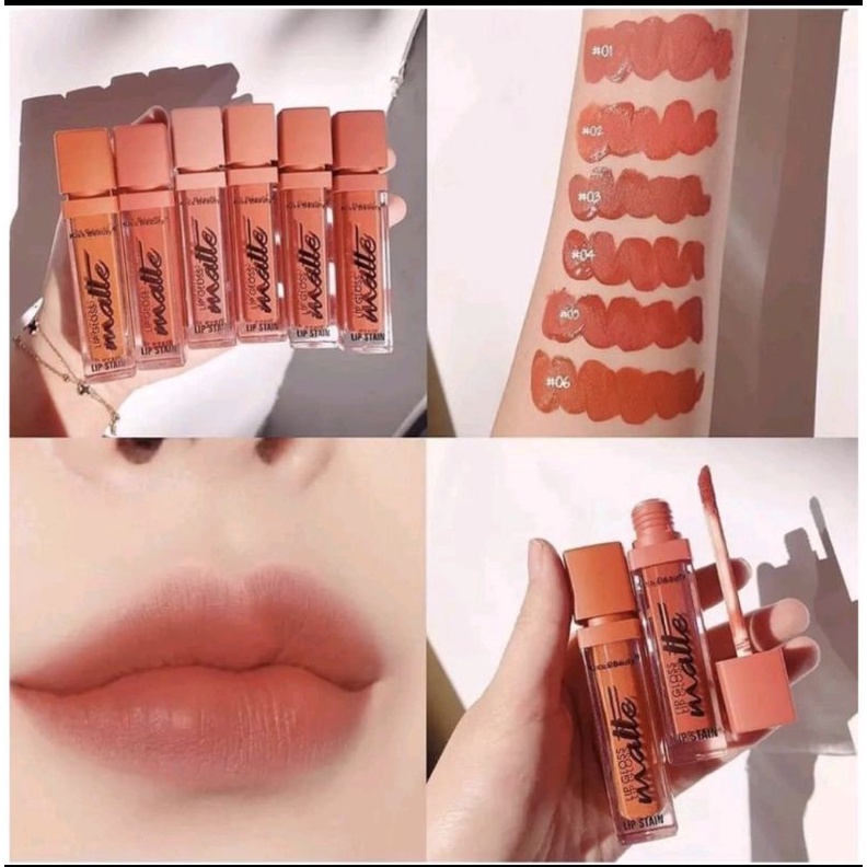 [ECER ] LIP GLOSS | LIP CREAM KISS BEAUTY  WARNA NUDE NO. 70216