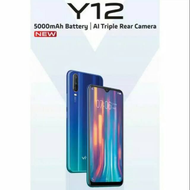 PROMO!!! HP VIVO Y12 RAM 3/32 GB GARANSI RESMI VI   VO INDONESIA BISA COD