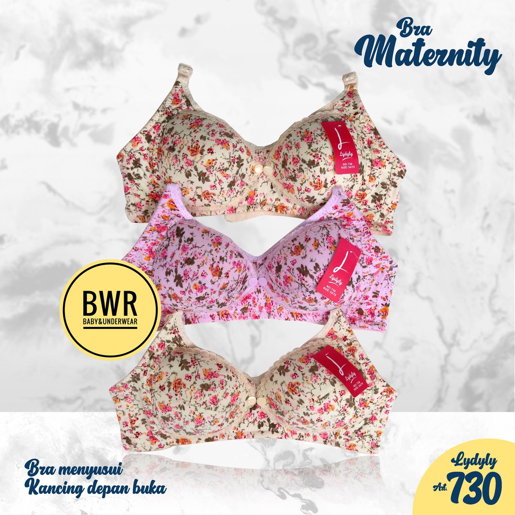 BH Lydyly 730 Maternity Bra | Ibu Hamil Busa Tanpa kawat Kancing 3 - Bwr