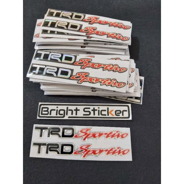 STICKER EMBLEM TRD SPORTIVO TIMBUL 3D