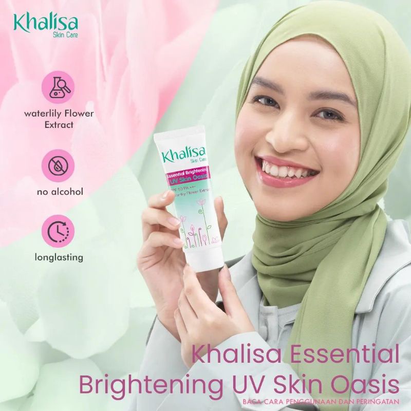 KHALISA Sunscreen Essential Brightening UV SKIN OASIS SPF 50 PA +++ - 40gr