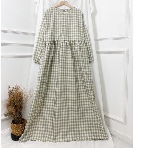 Koleksi Terbaru.. Ginggham Honey Dress/Pakaian Wanita/Korean Style/Kekinian 2022